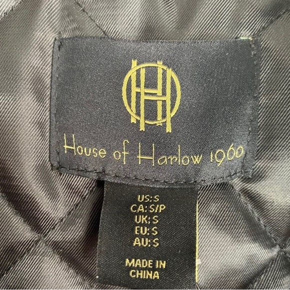 House of Harlow 1960 Oversized Western Fringed Plaid Jacket Size Small - Picture 8 of 9